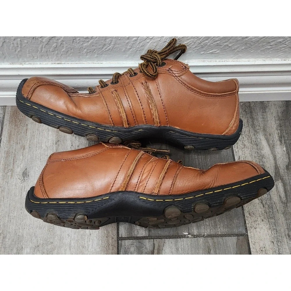 Dr. Martens Shoes Mens 8 Oxford Brown Lace Up Square Toe Comfort Casual Low 8A99